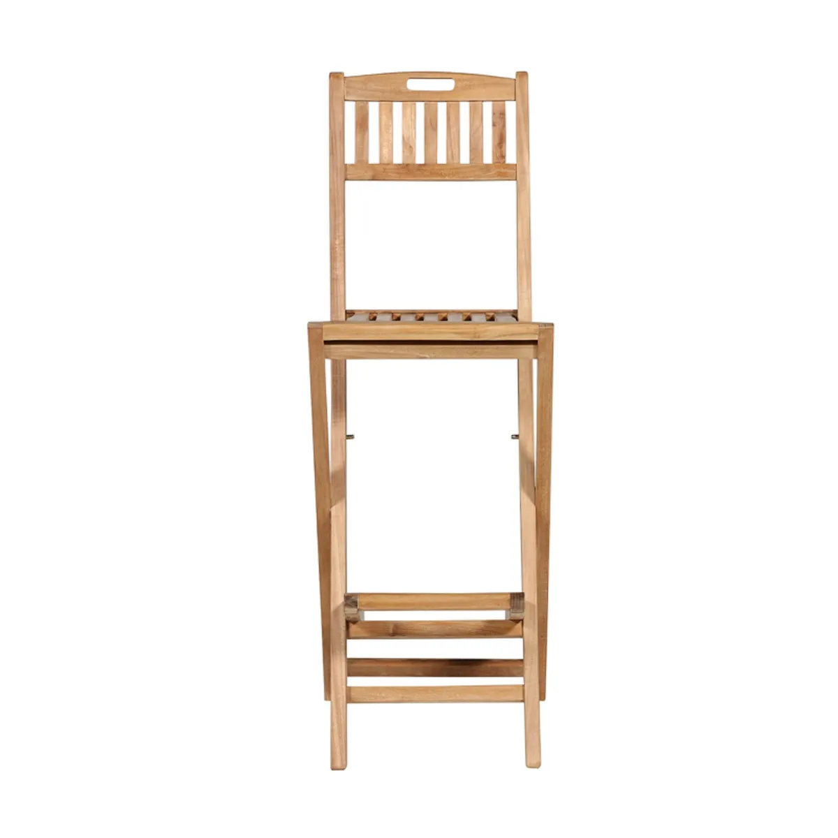 Menhir - Tabouret de bar pliant pour jardin en teck massif — vue 5