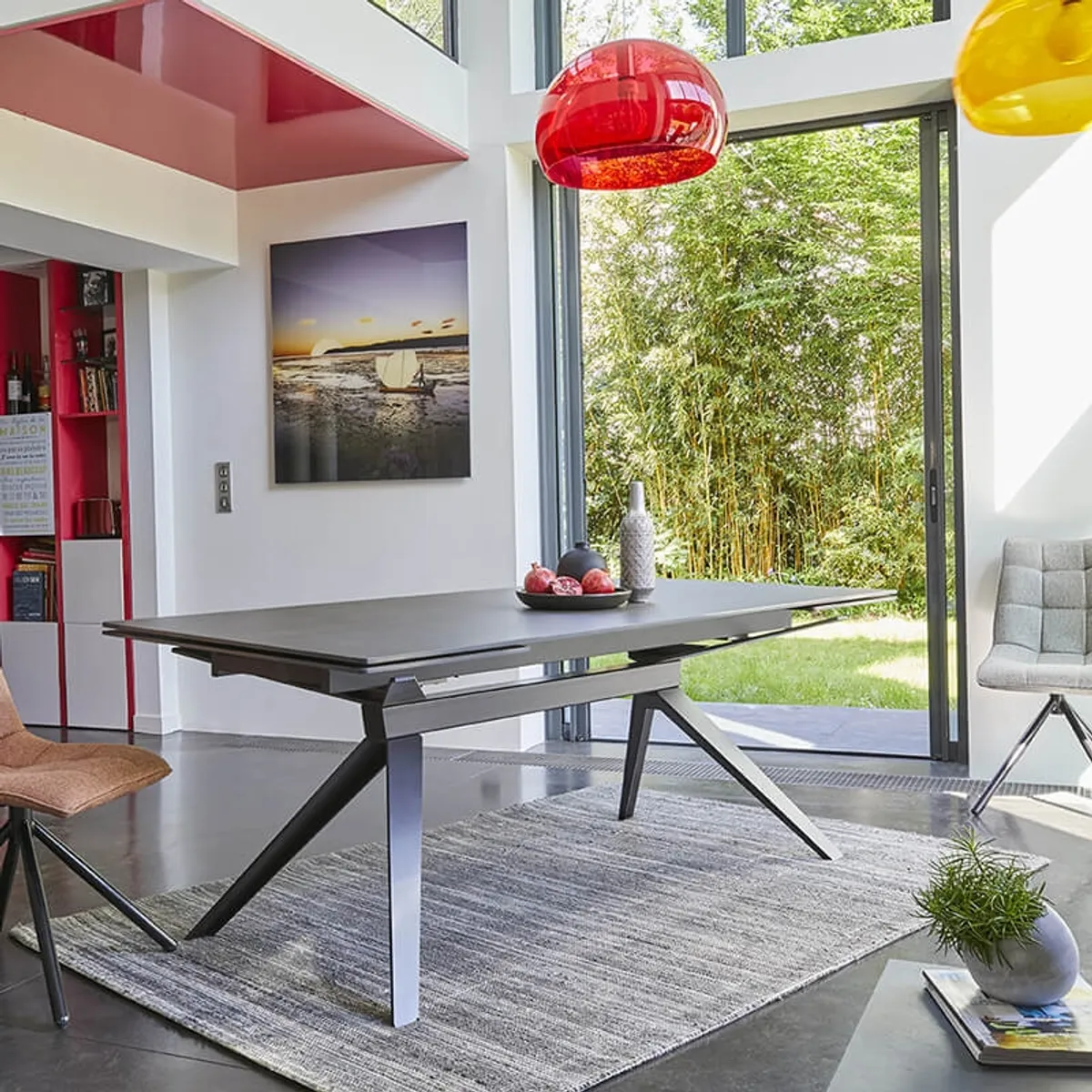 Luna - Table extensible de salle à manger design en céramique — vue 4
