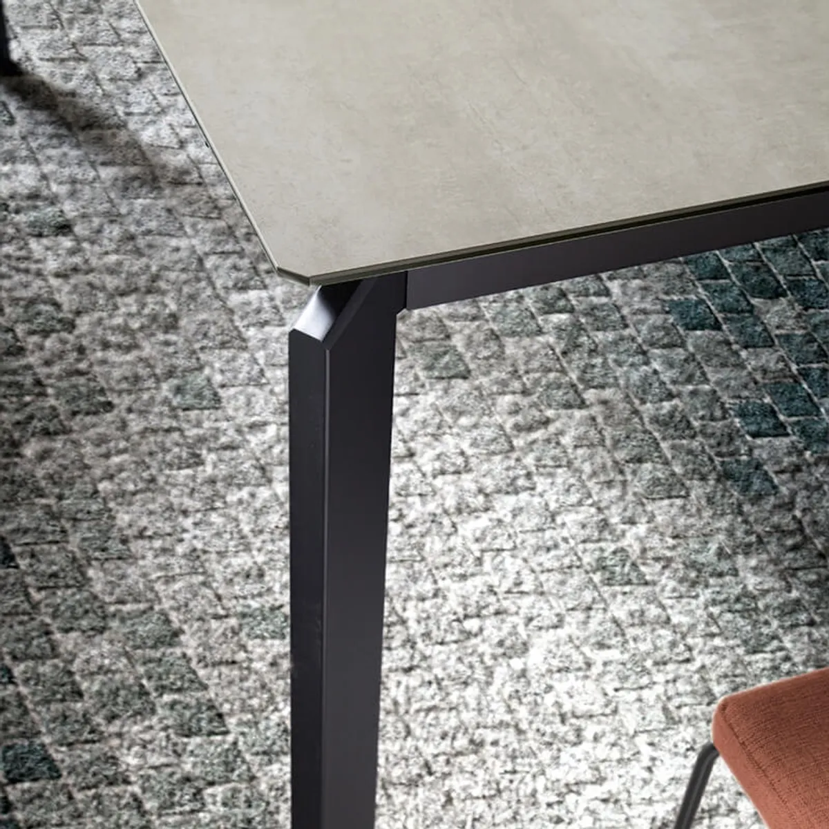Vision - Table de salle à manger rectangulaire en céramique extensible — vue 3