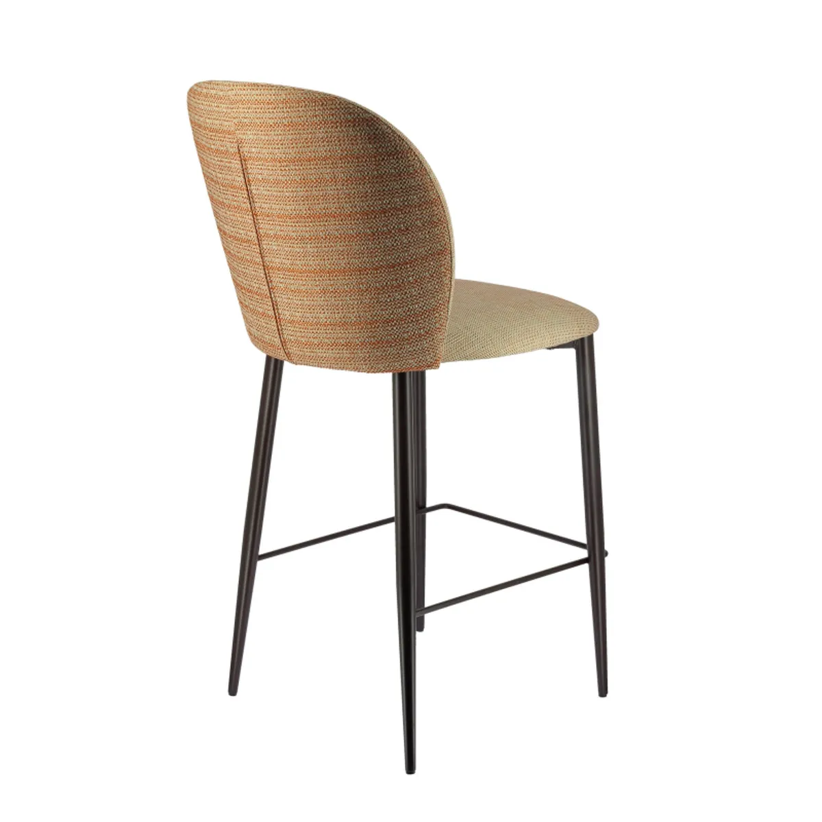 Odette - Tabouret snack en tissu bicolore avec pieds en métal — vue 3