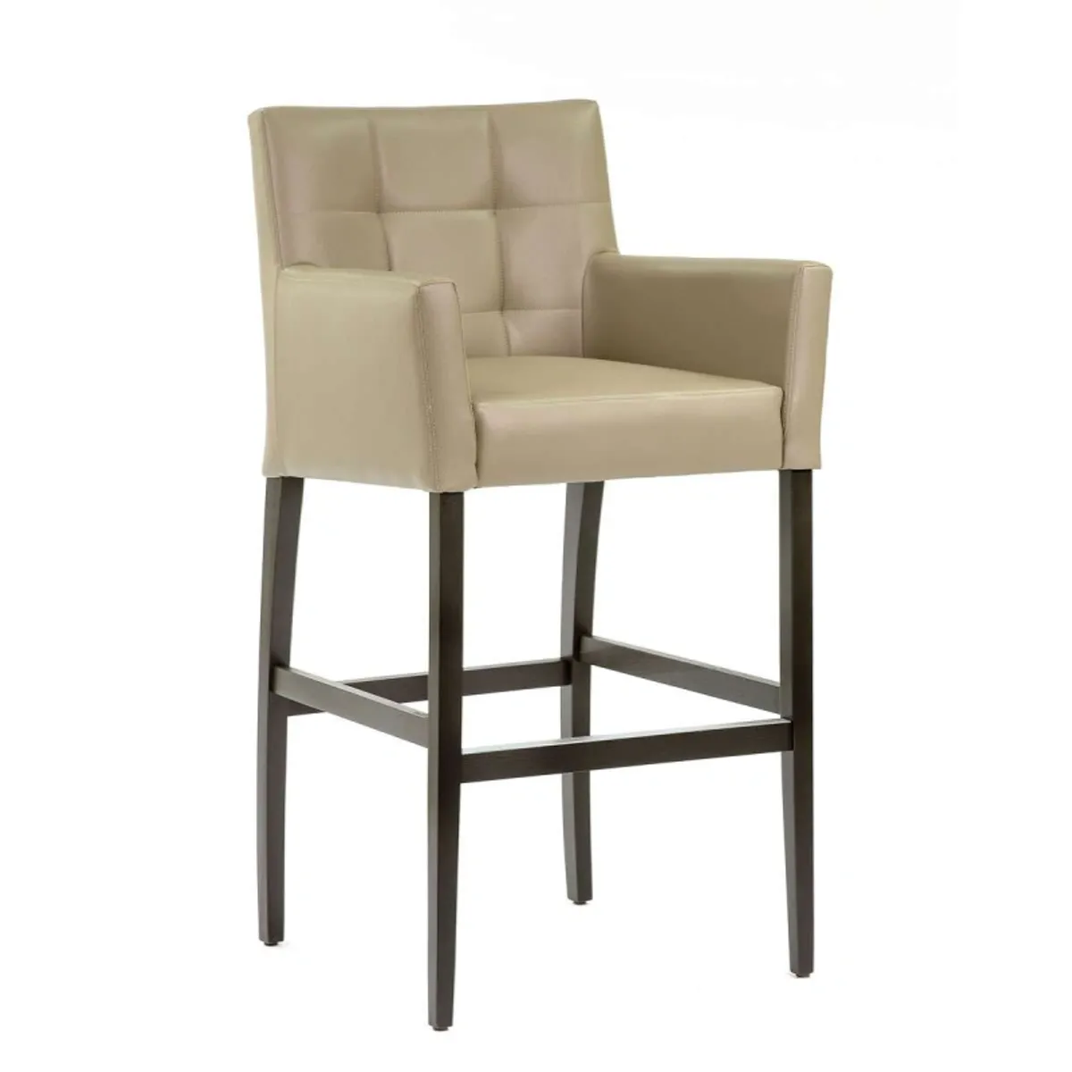 BarMatiz - Tabouret de bar avec dossier matelassé et accoudoirs