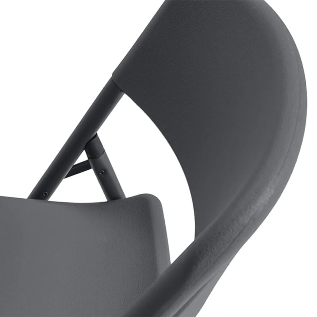 Norman - Chaise pliante en polyéthylène gris foncé — vue 4