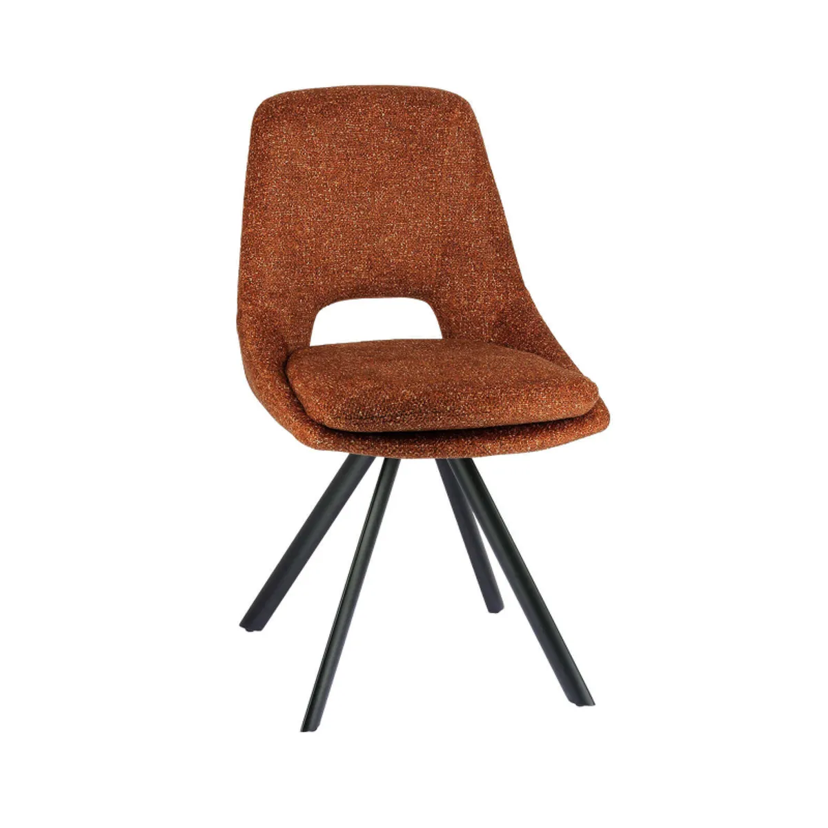 Alizée - Chaise moderne en tissu rembourrée pieds en métal — vue 3