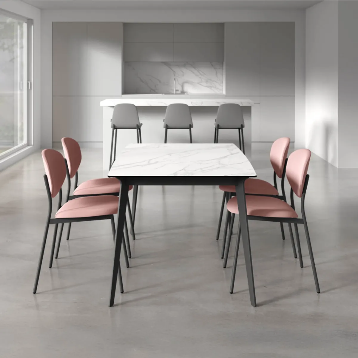Infiné - Table de salle à manger en céramique extensible — vue 3