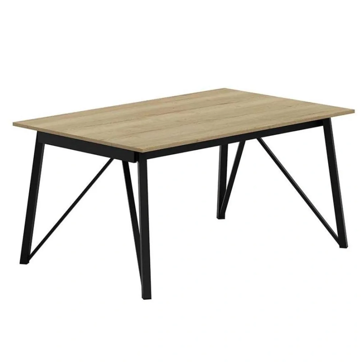 Wacko - Table design industriel extensible avec pieds en métal