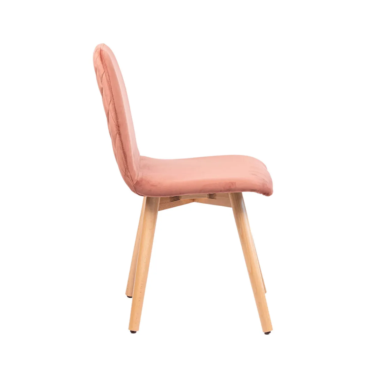 Pandora diamant - Chaise scandinave en tissu dos matelassé pieds bois — vue 4