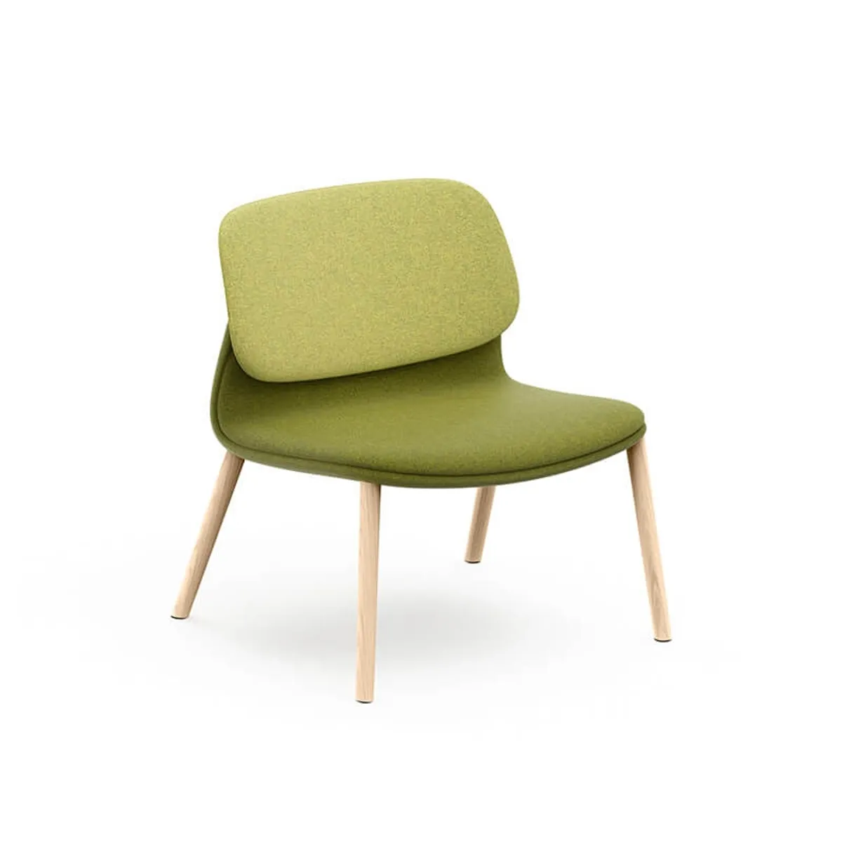 Klik - Chauffeuse confortable en tissu pieds bois made in France