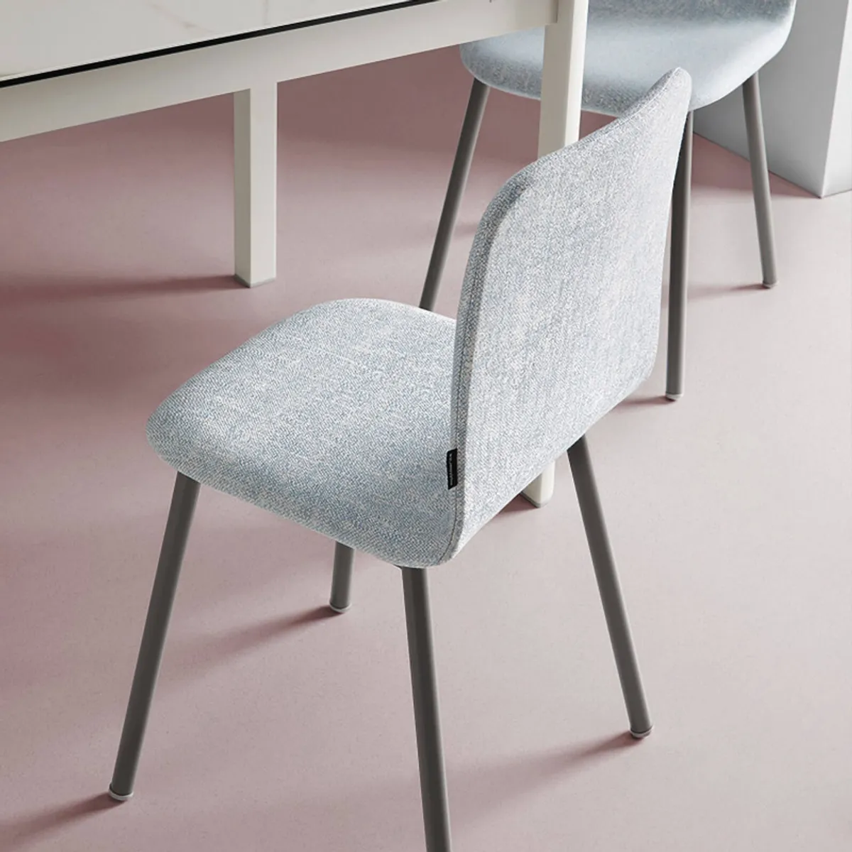 Pepper Mobliberica® - Chaise tendance avec coque en tissu et pieds en métal — vue 5