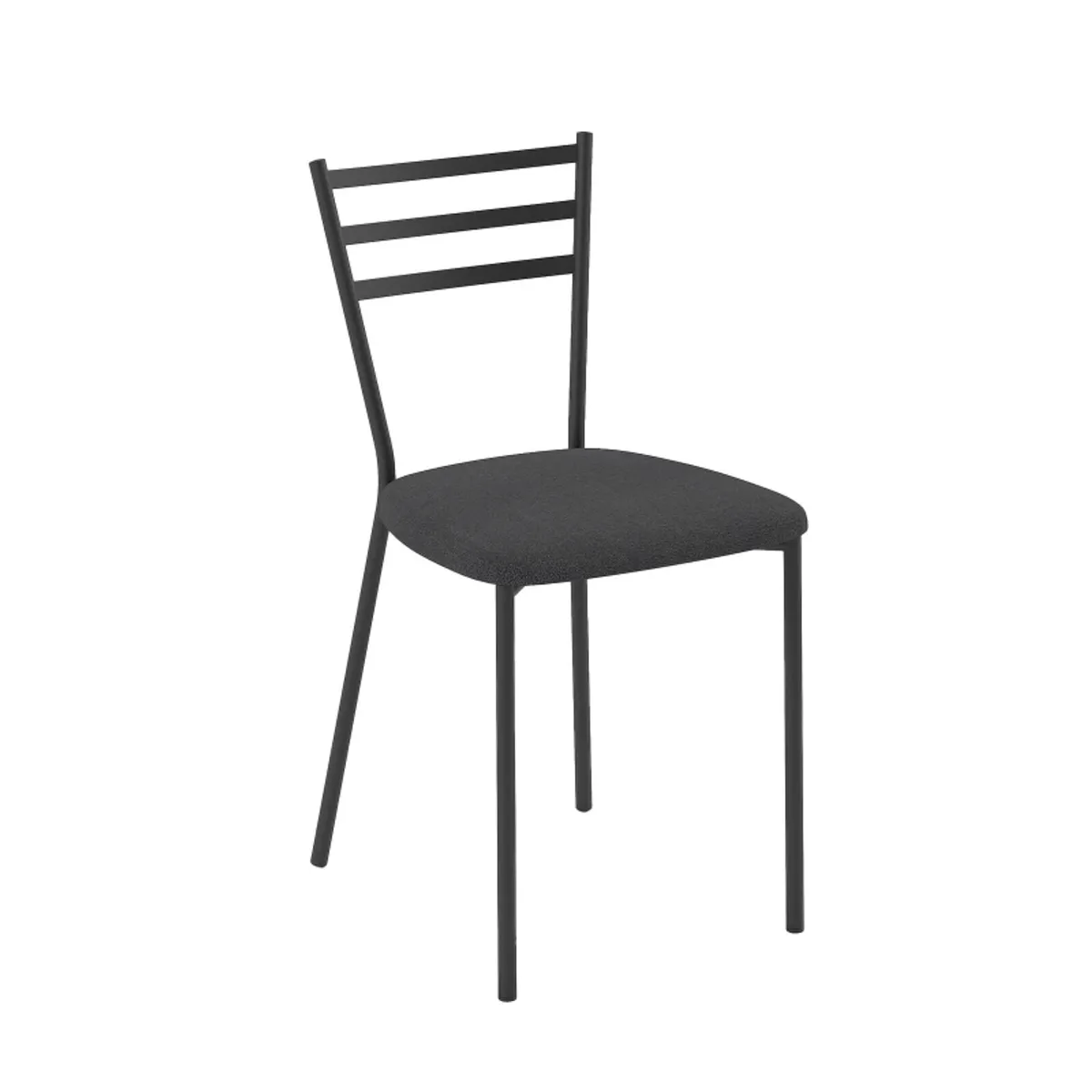 Romy - Chaise de cuisine avec assise rembourrée en simili et dossier en métal — vue 4