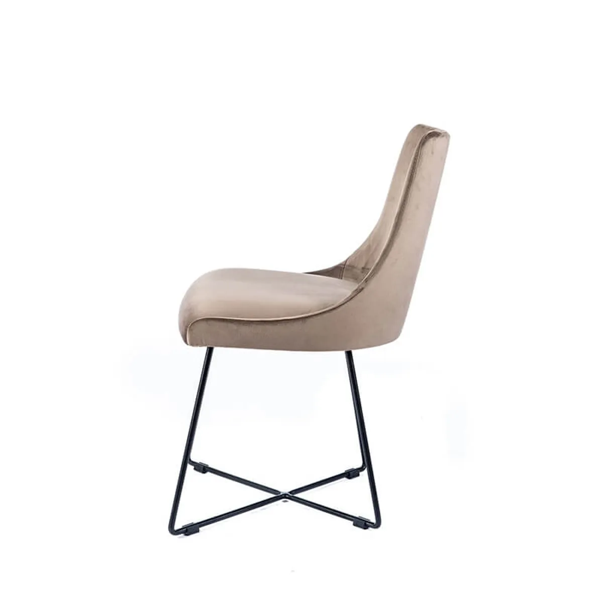 Lars - Chaise design en tissu et pieds filaires en métal — vue 5