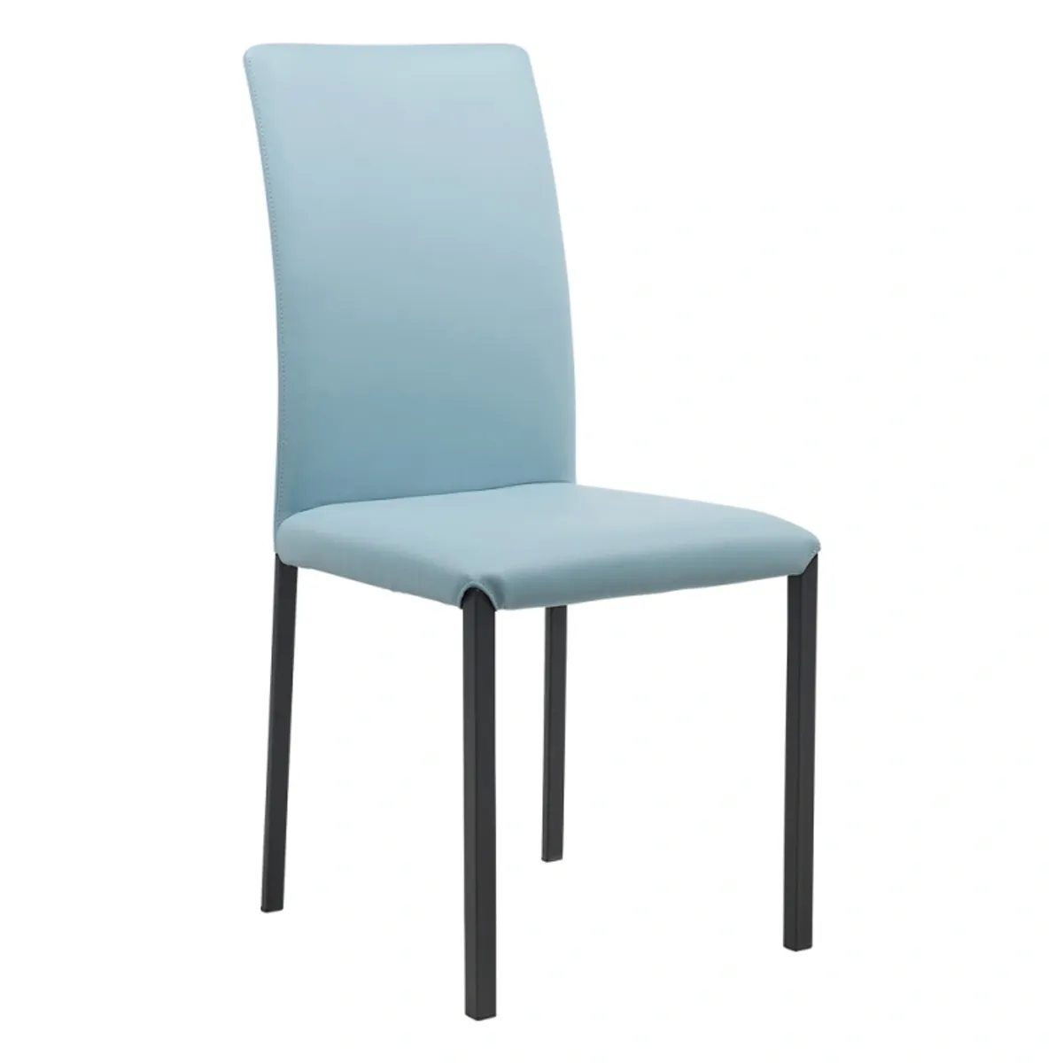 Marion H - Chaise de salle à manger contemporaine en synthétique et métal