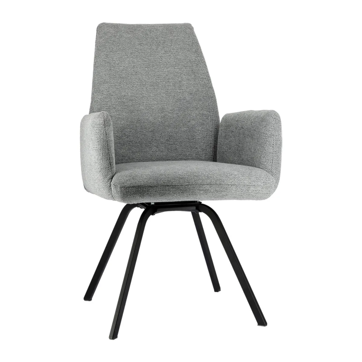 Jules - Fauteuil confortable en tissu avec dossier inclinable et pieds en métal — vue 3