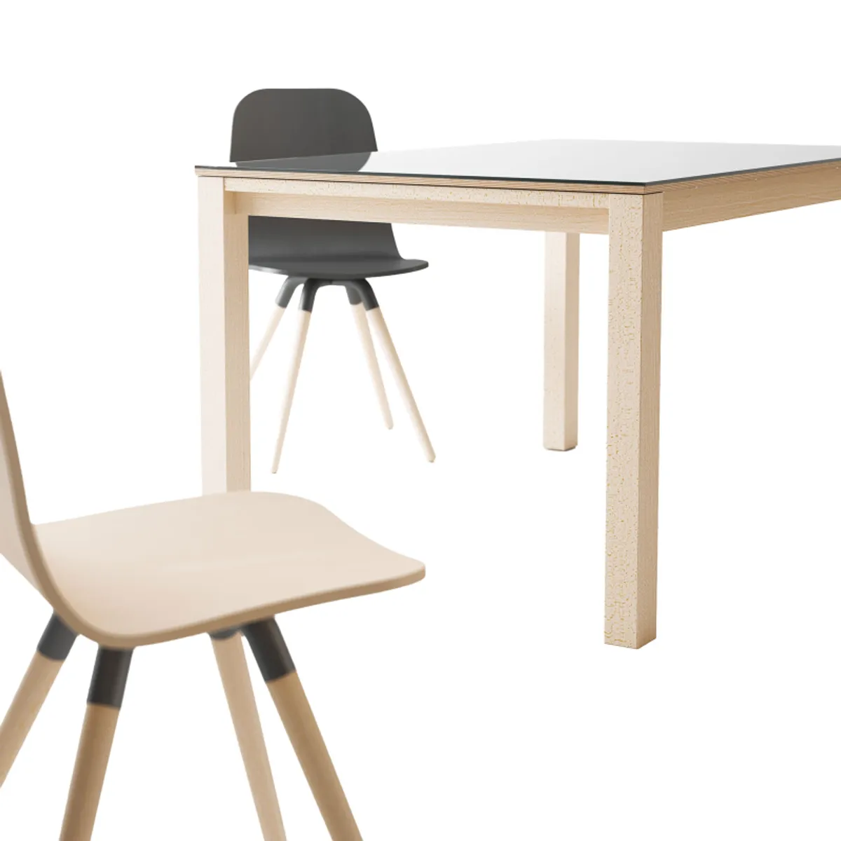 Quadra - Table moderne en verre extensible — vue 4