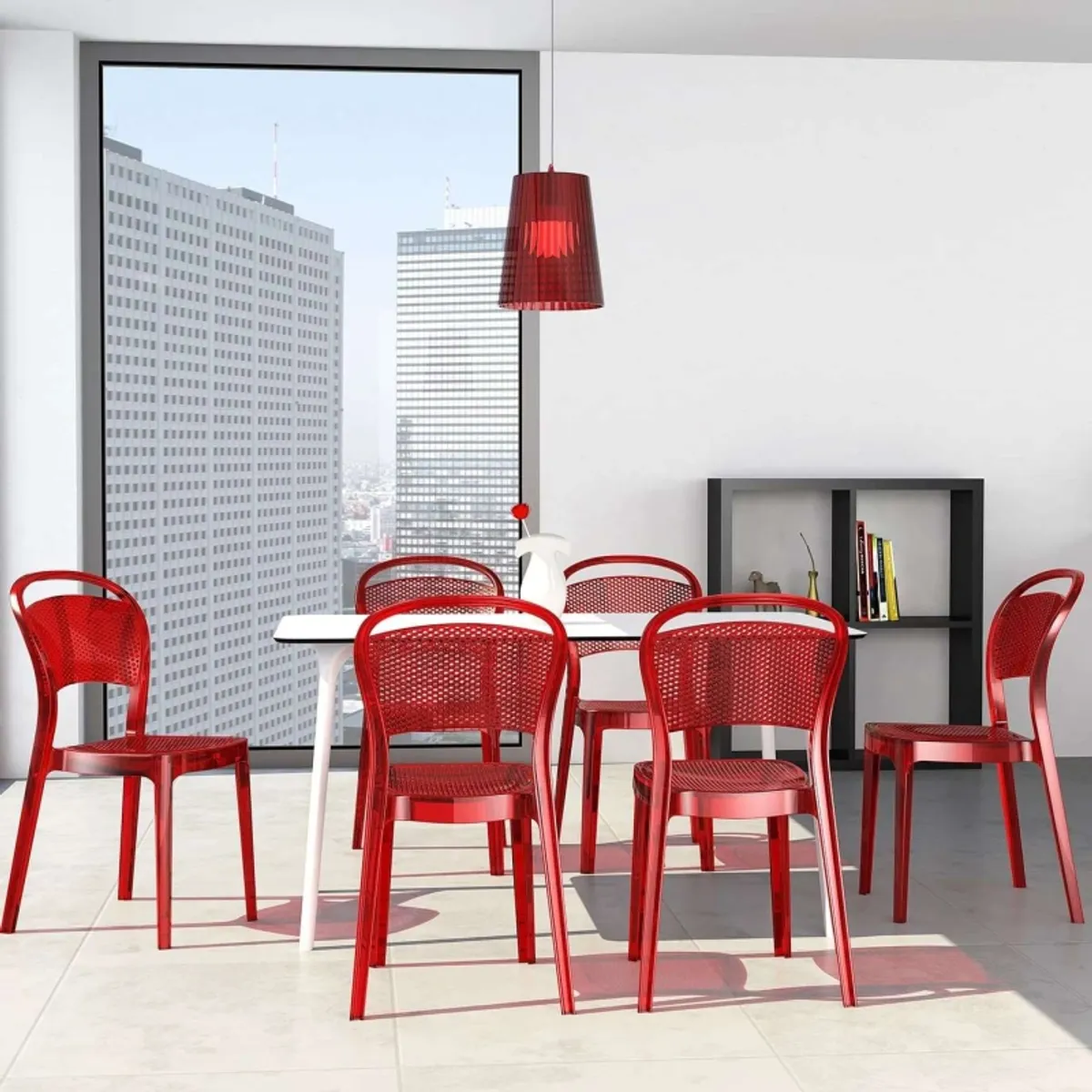 Bee - Chaise moderne en polycarbonate