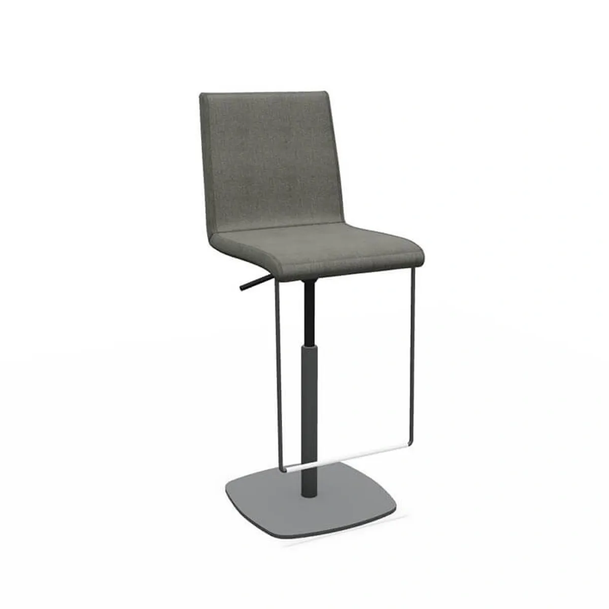 Sherpa - Tabouret haut réglable et pivotant en tissu fabriqué en Belgique