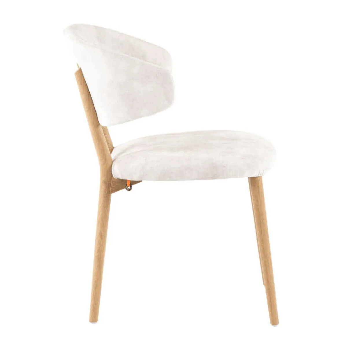 Toro Mobitec® - Chaise moderne avec dossier incurvé en tissu et bois — vue 4
