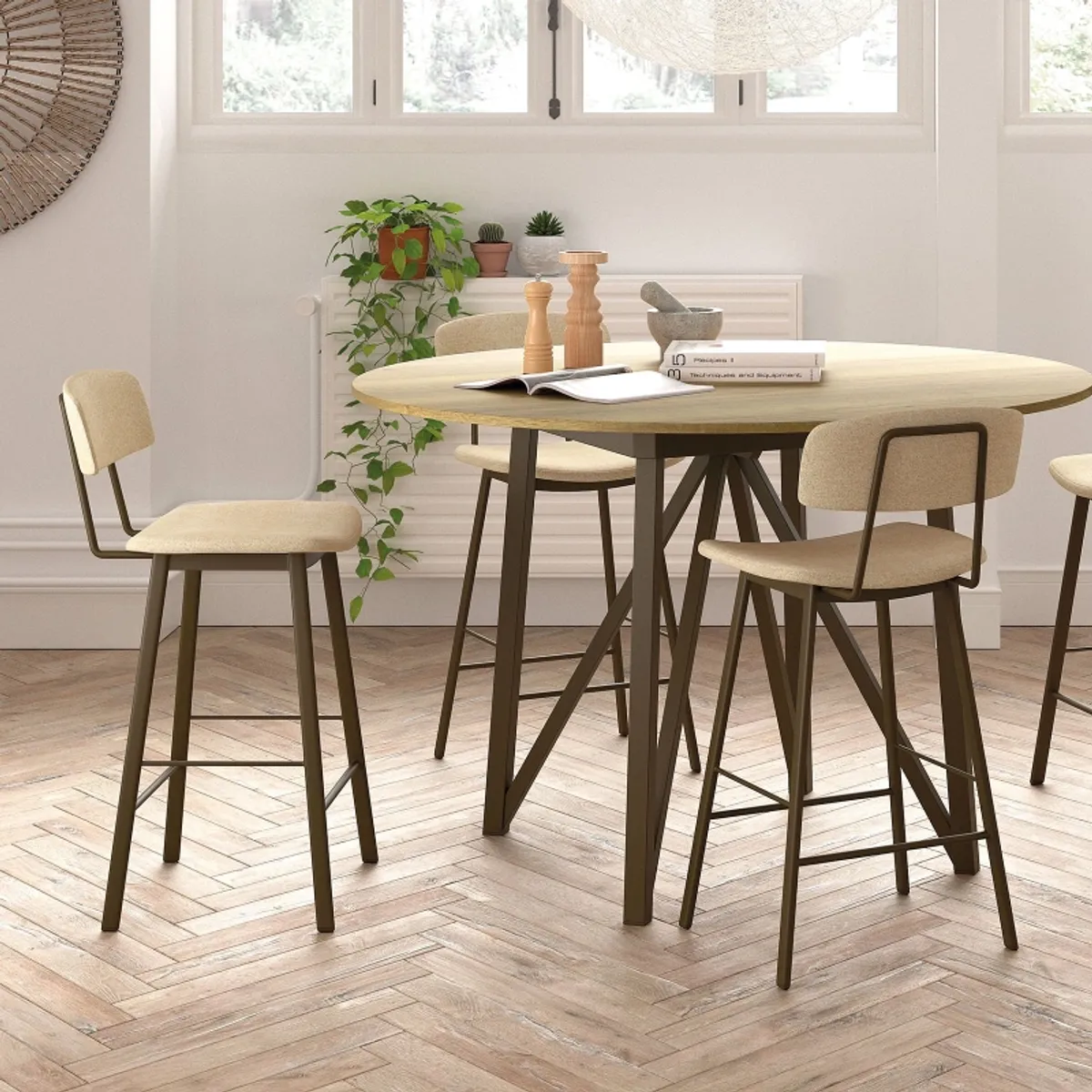 Amica - Tabouret snack moderne en simili