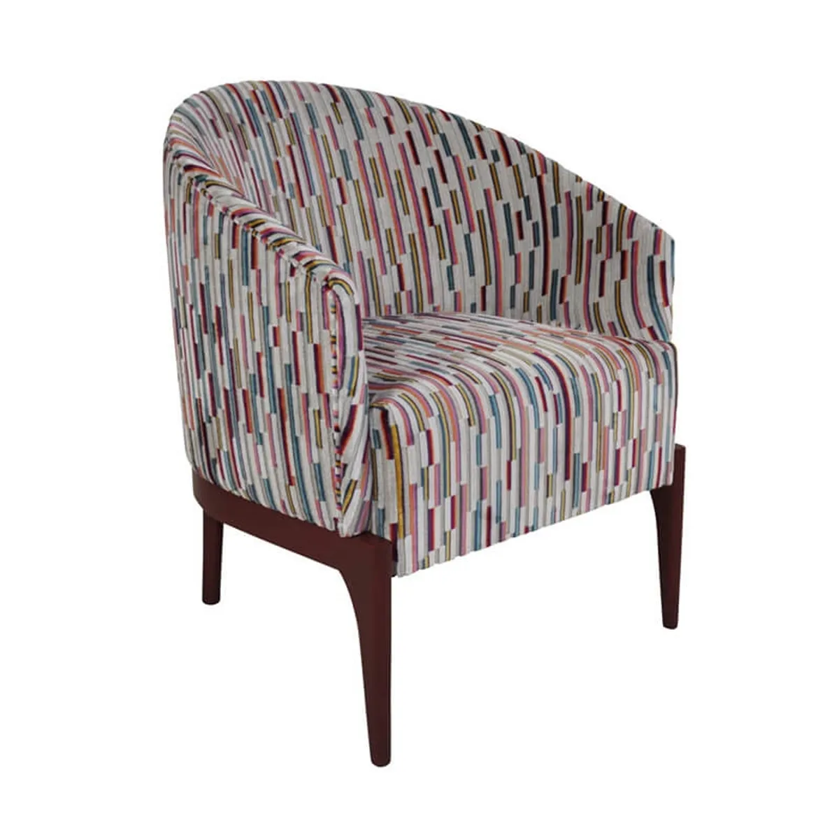 Victor - Fauteuil tonneau Art déco en tissu et bois de hêtre — vue 3