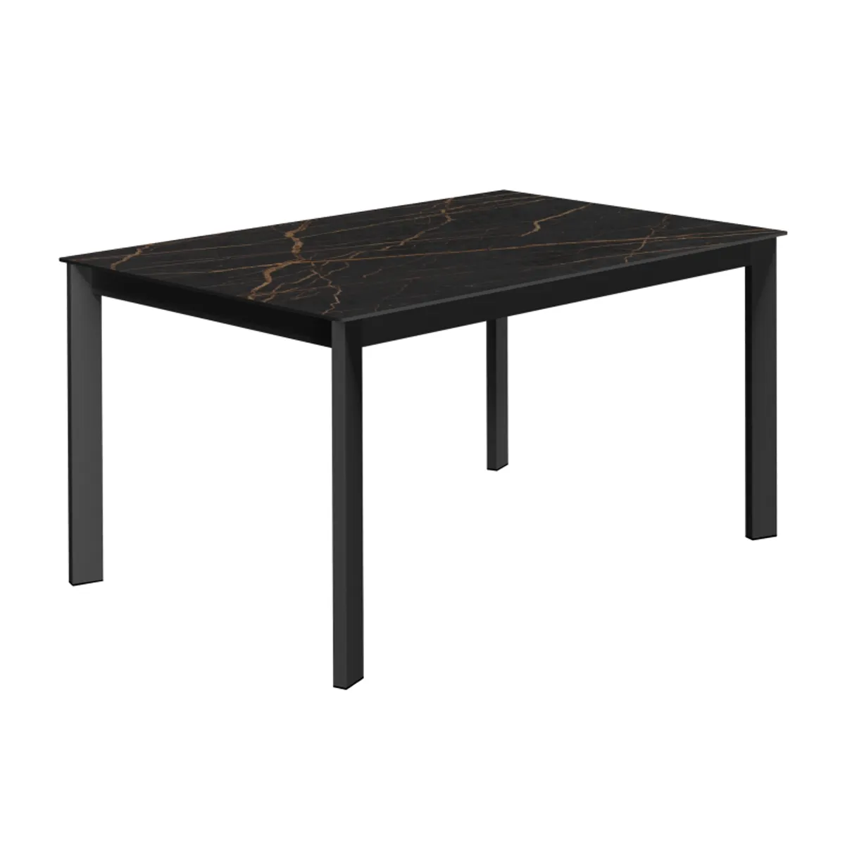 Lotus - Table contemporaine en Dekton avec pieds en métal — vue 3