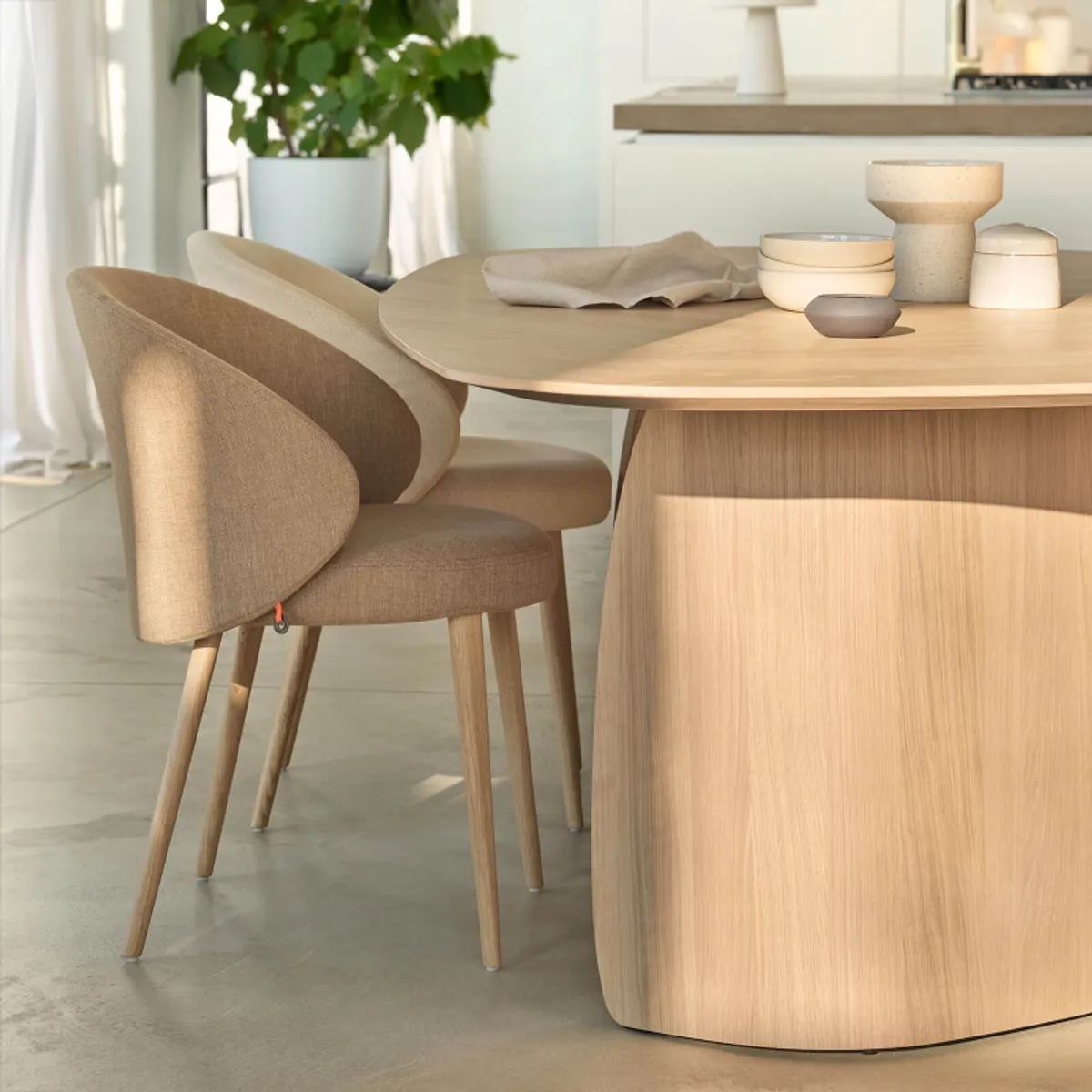 Neo Mobitec ® - Fauteuil cosy confortable en tissu et pieds bois — vue 5