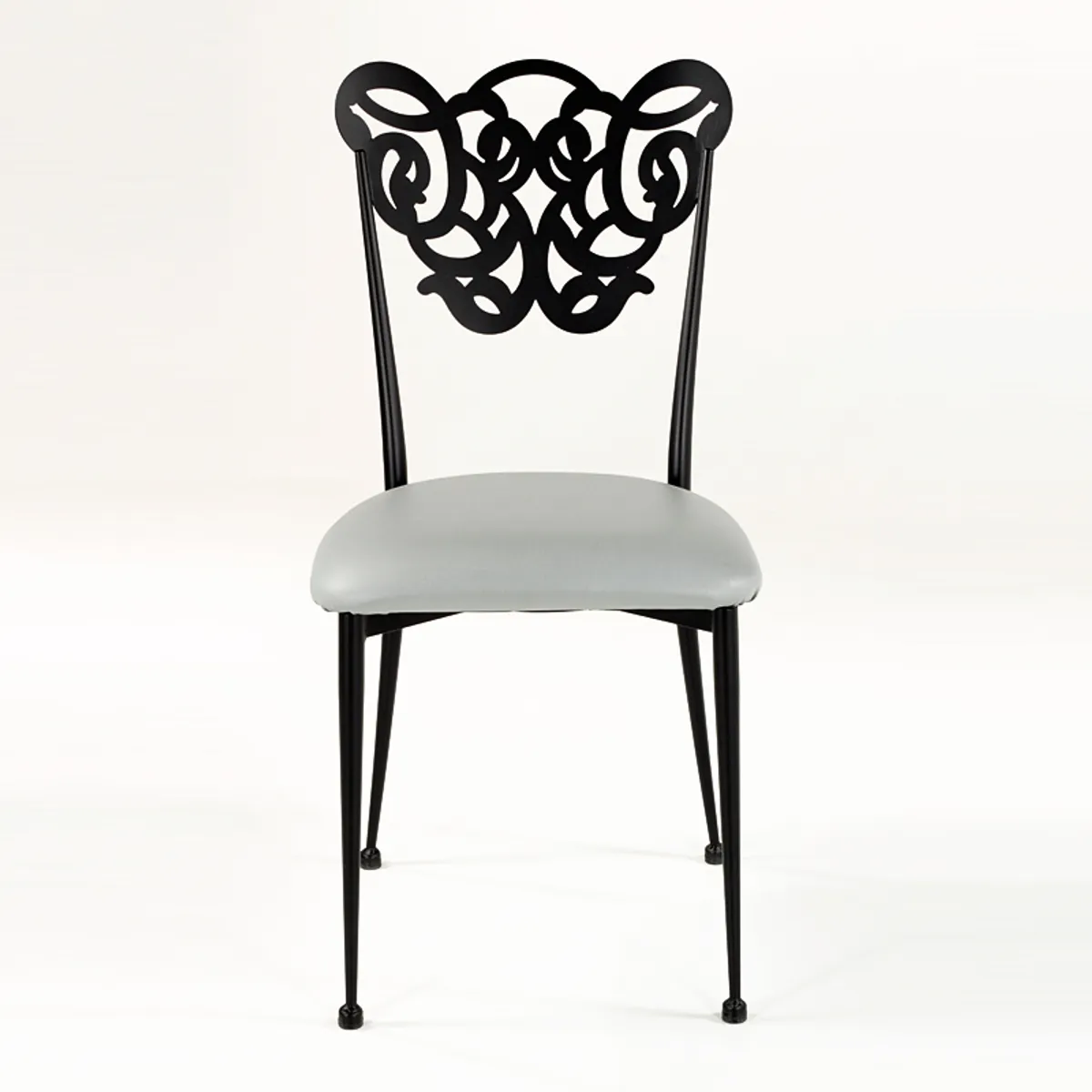Milos - Chaise provençale en métal assise synthétique rembourrée — vue 4