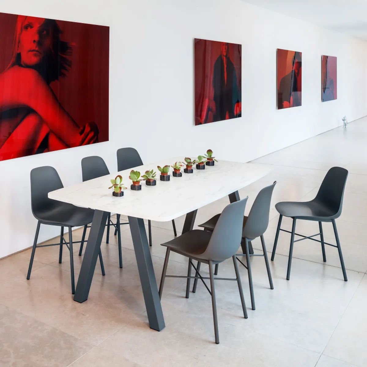 Cloe - Chaise moderne en polypropylène et métal — vue 4
