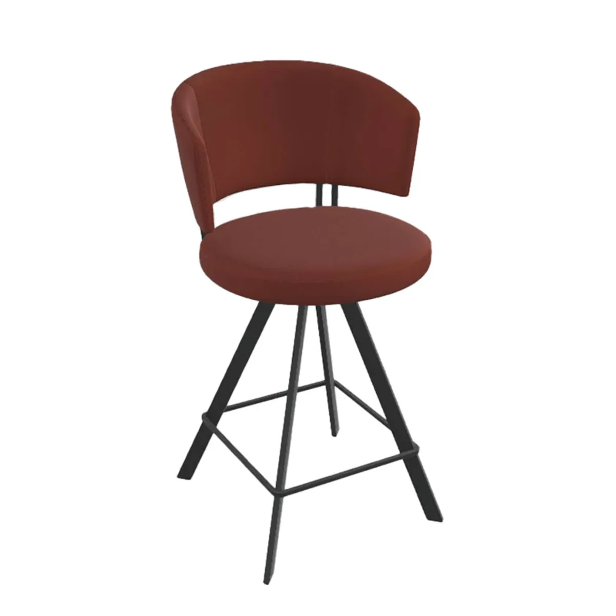 Tabouret haut design pivotant en simili – Allure — vue 3