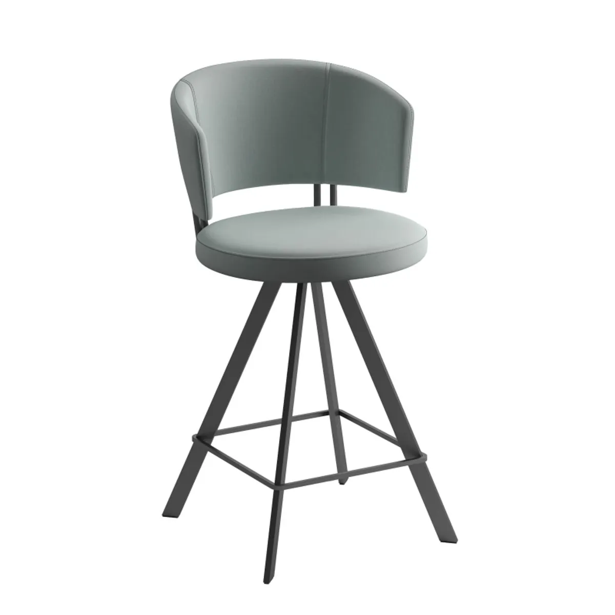 Allure - Tabouret snack design pivotant en tissu — vue 4