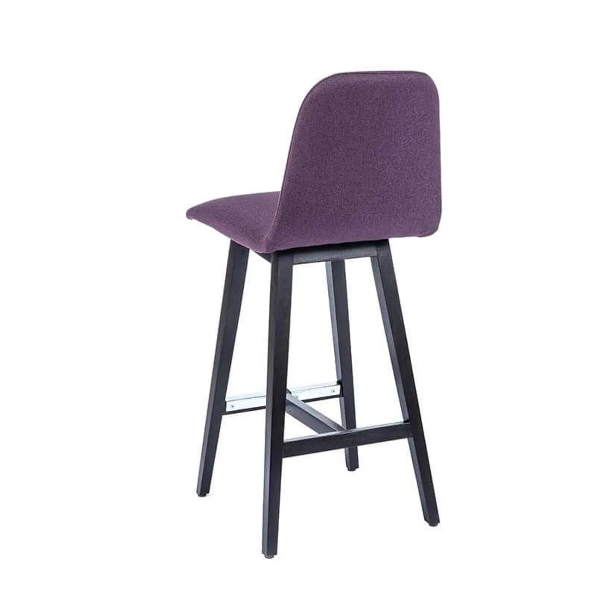 Pandora - Tabouret snack scandinave en tissu avec pieds en bois massif — vue 4