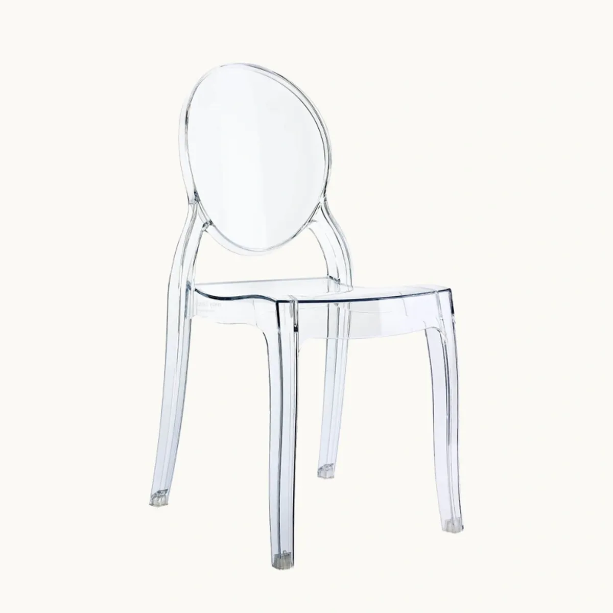 Elizabeth - Chaise enfant transparente médaillon