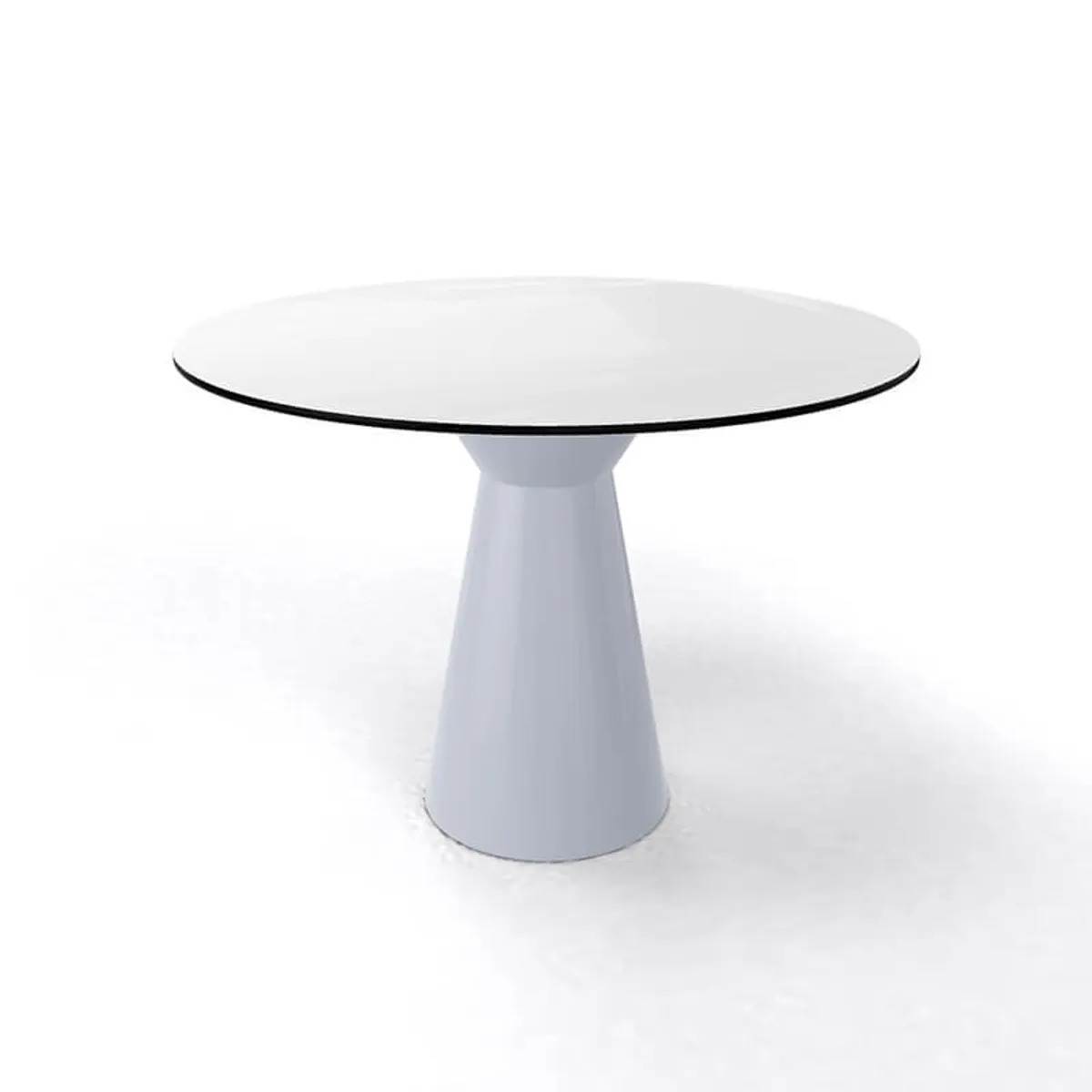 Roller H74 ronde - Table design italienne ronde avec pied central — vue 4
