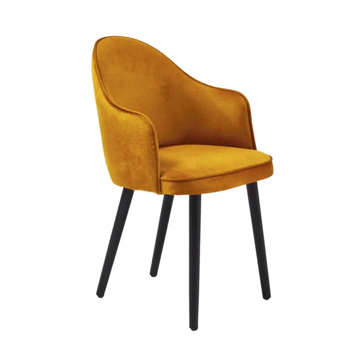 Bistrot - Fauteuil confortable en tissu et pieds bois — vue 5