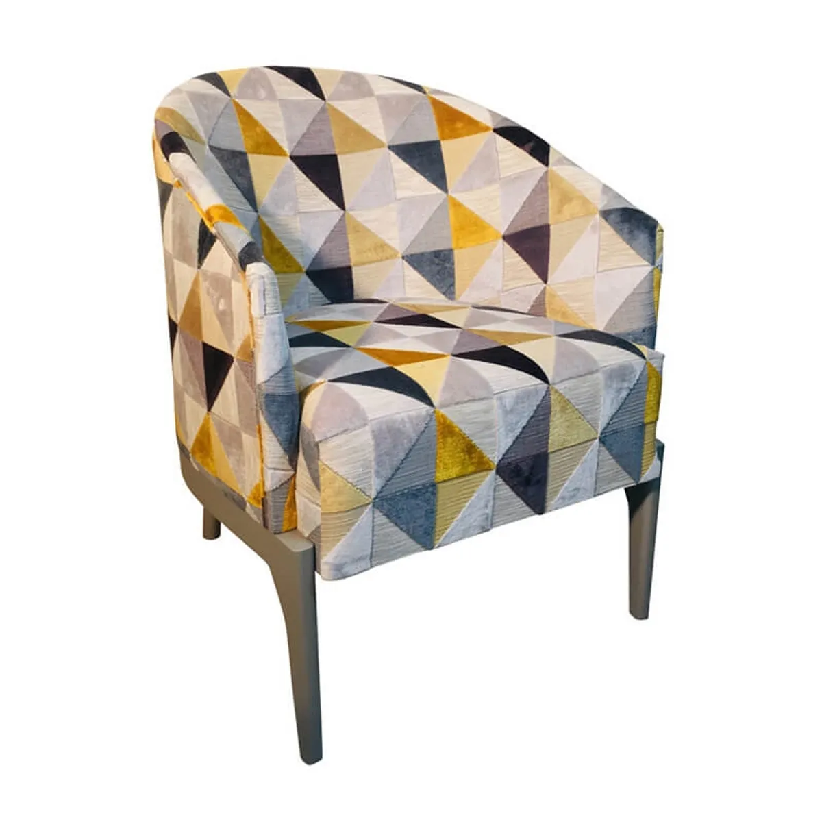 Victor - Fauteuil tonneau Art déco en tissu et bois de hêtre — vue 4