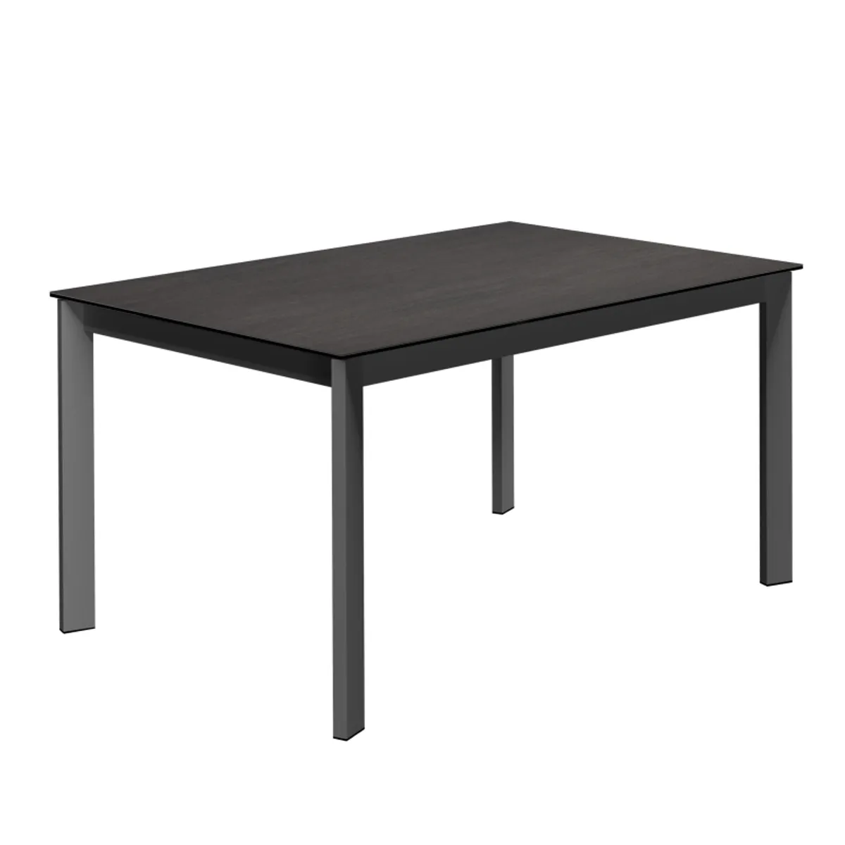 Zenit - Table rectangulaire céramique avec pieds métal — vue 3