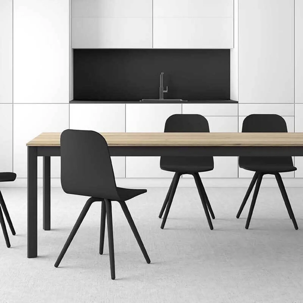 Multiplus - Table sur mesure en stratifié pieds en métal — vue 3
