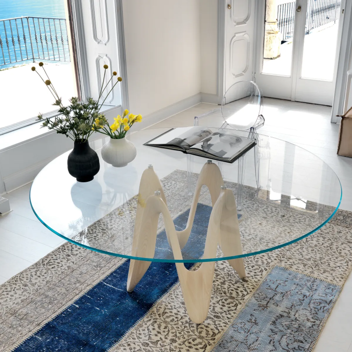 Lambda Sovet® - Table ronde design en verre — vue 4