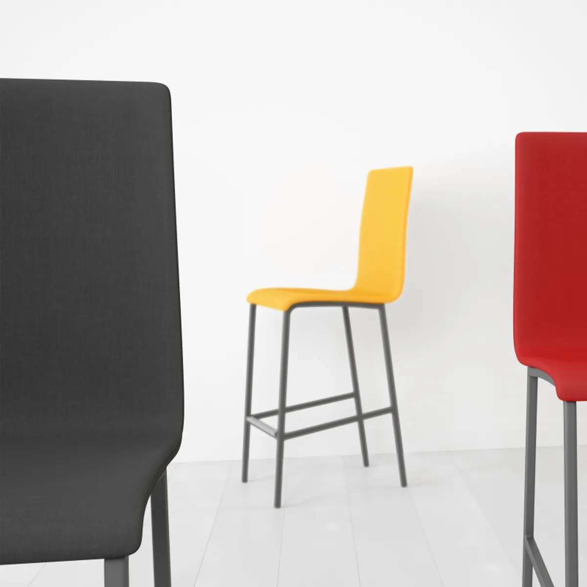 City - Tabouret snack contemporain rembourré — vue 3