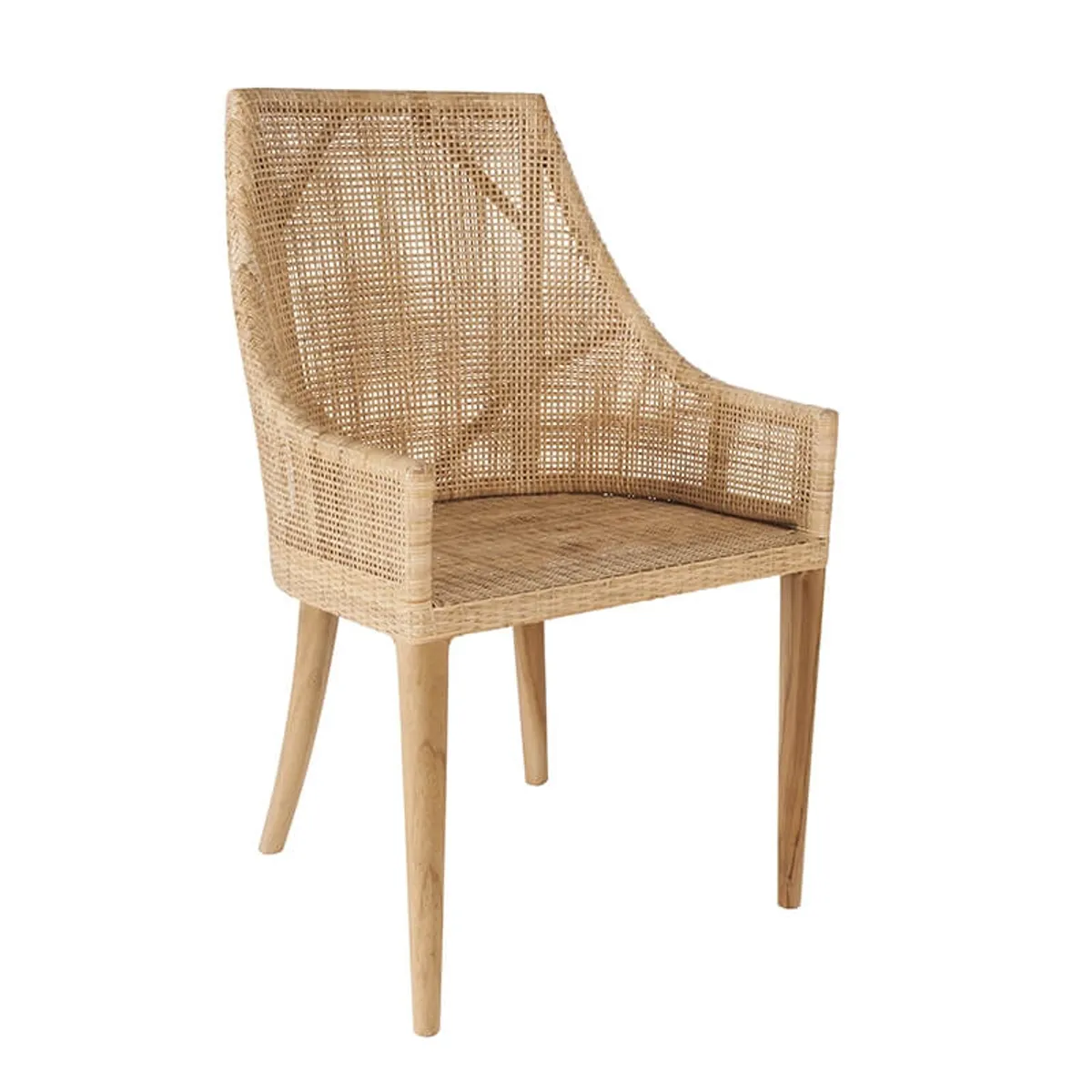 Saigon - Fauteuil de table en rotin naturel — vue 5