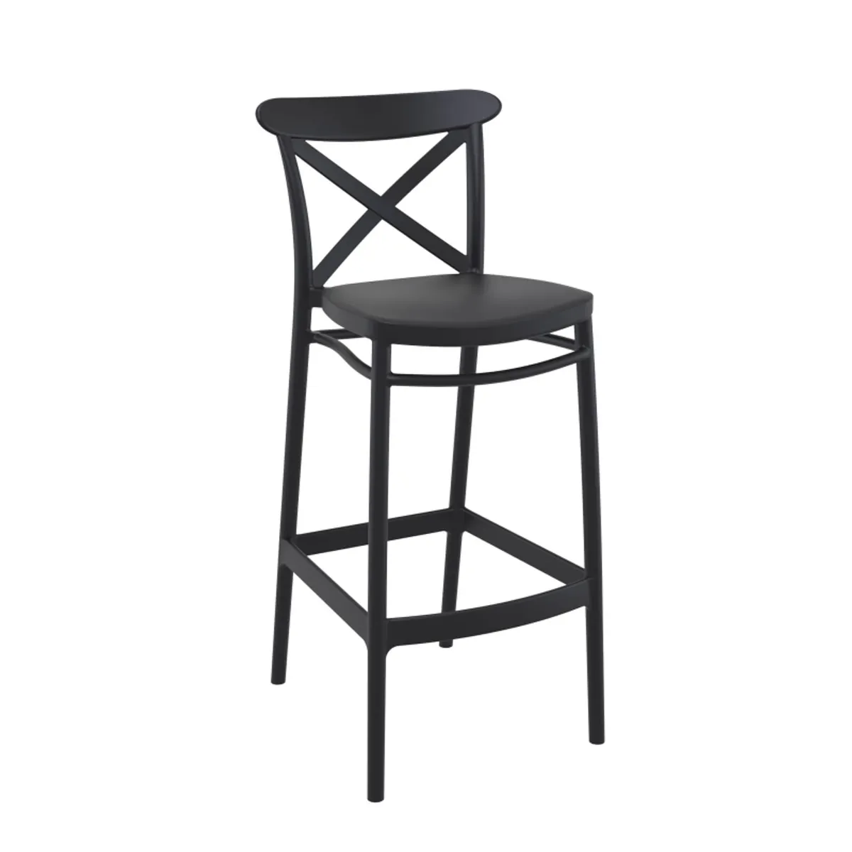 Cross - Tabouret de bar pour jardin avec dossier — vue 3