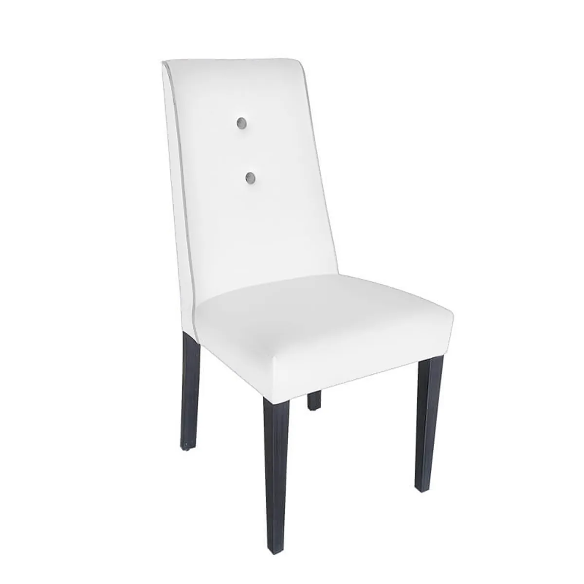 Mila - Chaise en tissu rembourrée avec boutons sur le dossier pieds bois — vue 3