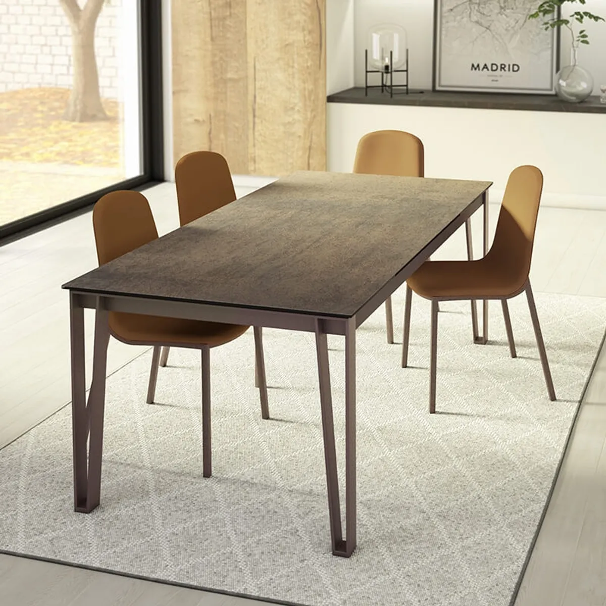 Okaso - Table design en céramique et métal — vue 4