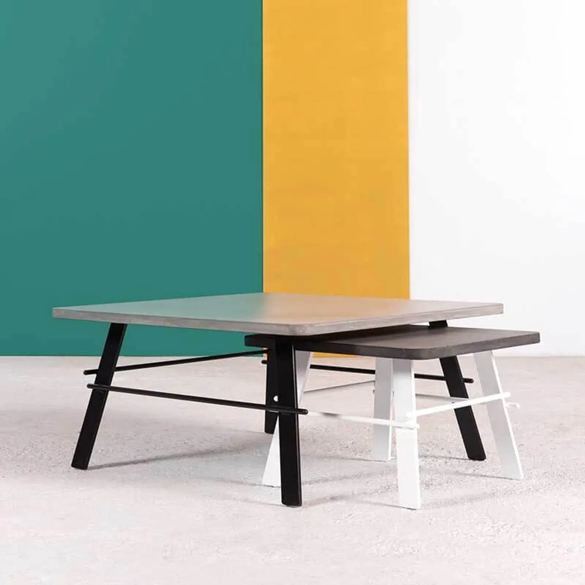 Opale - Table basse design carrée en béton ciré fabrication française — vue 3