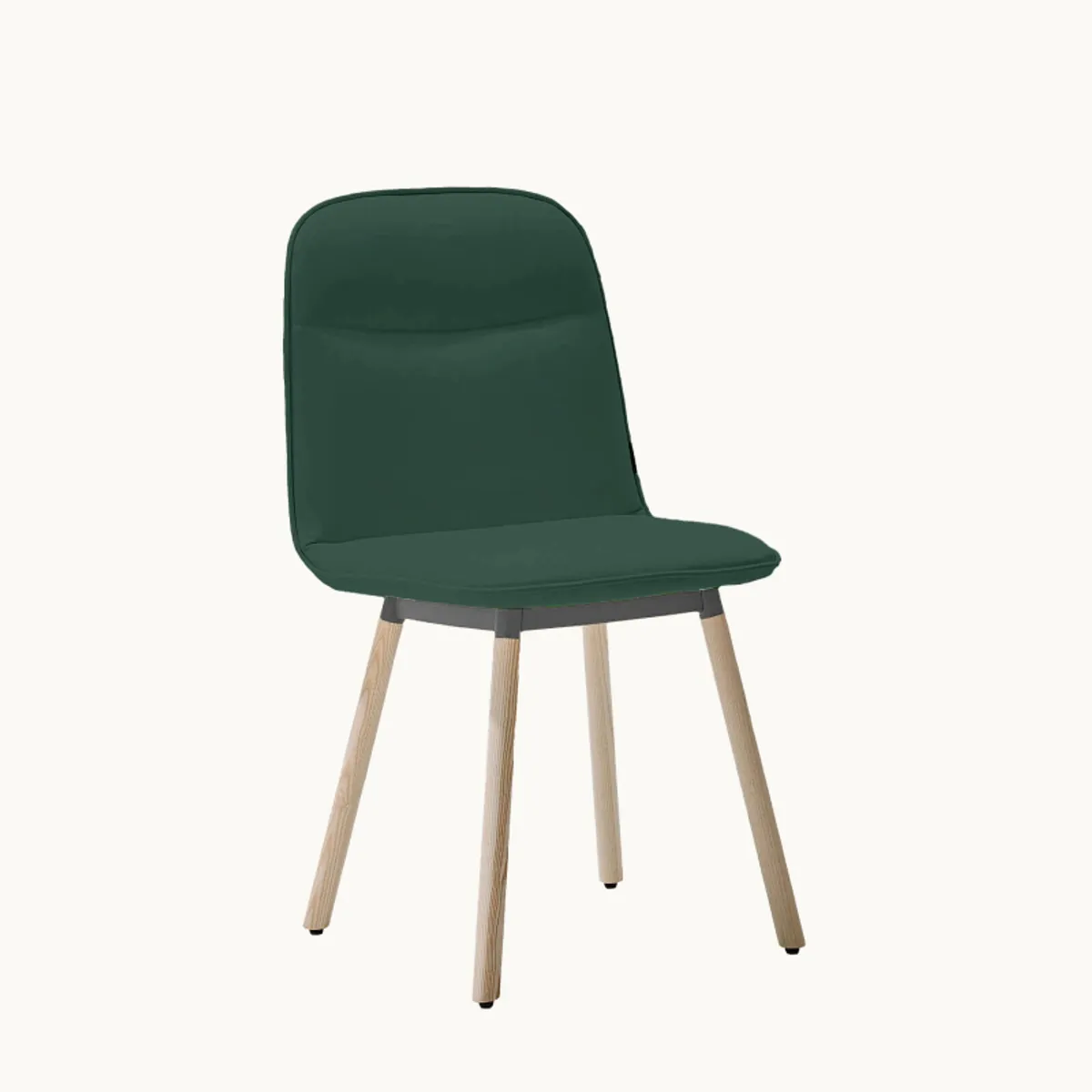 Köln Mobliberica® - Chaise rembourrée tissu et pieds bois — vue 5