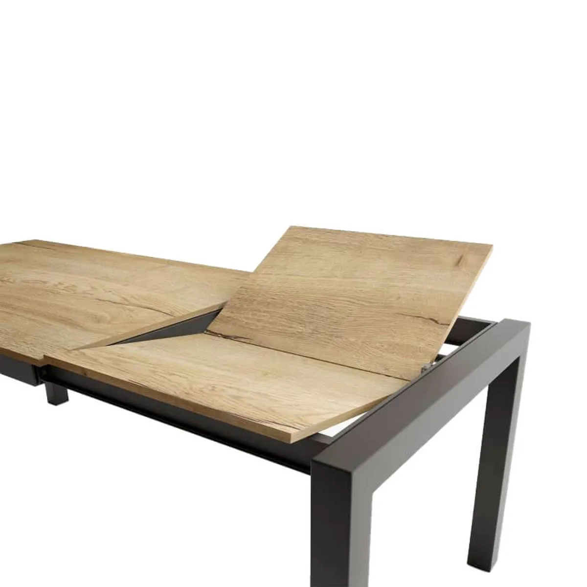 Kyoto - Table extensible en stratifié et pieds en métal — vue 5