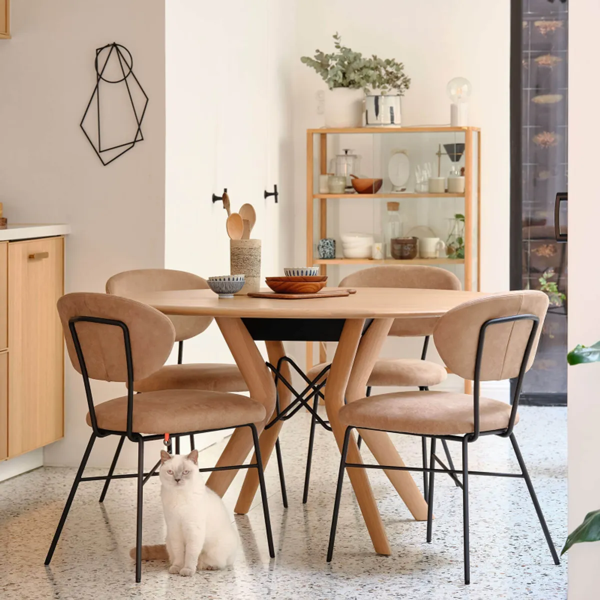 Toro Mobitec ® - Chaise cosy minimaliste en tissu et pieds métal — vue 3