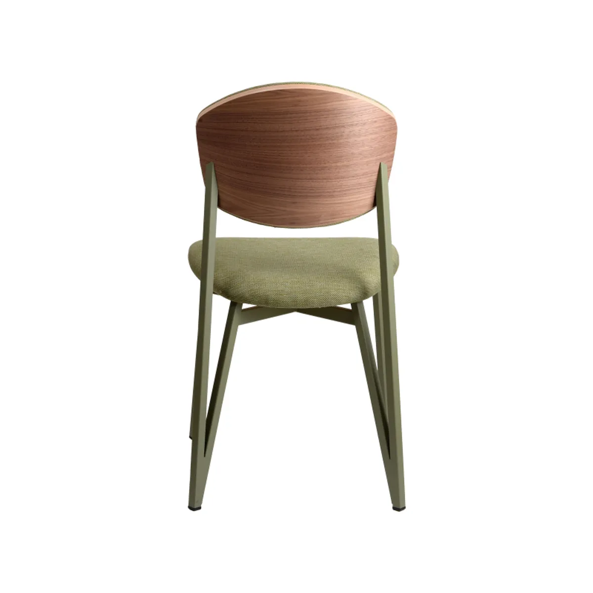 Artémis Carrier® - Chaise design française assise et dossier en tissu avec dos bois et pieds en méta — vue 4