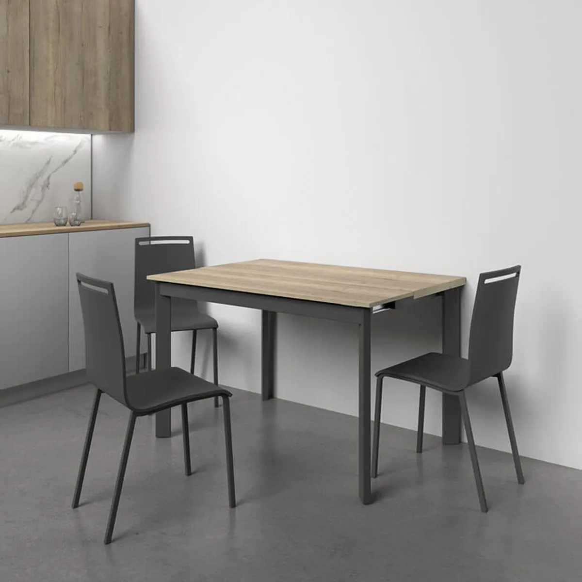 Poker Minor - Table petit espace extensible en stratifié