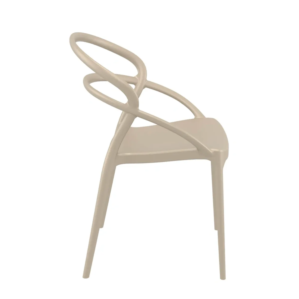 Pia - Chaise tendance empilable en polypropylène — vue 5