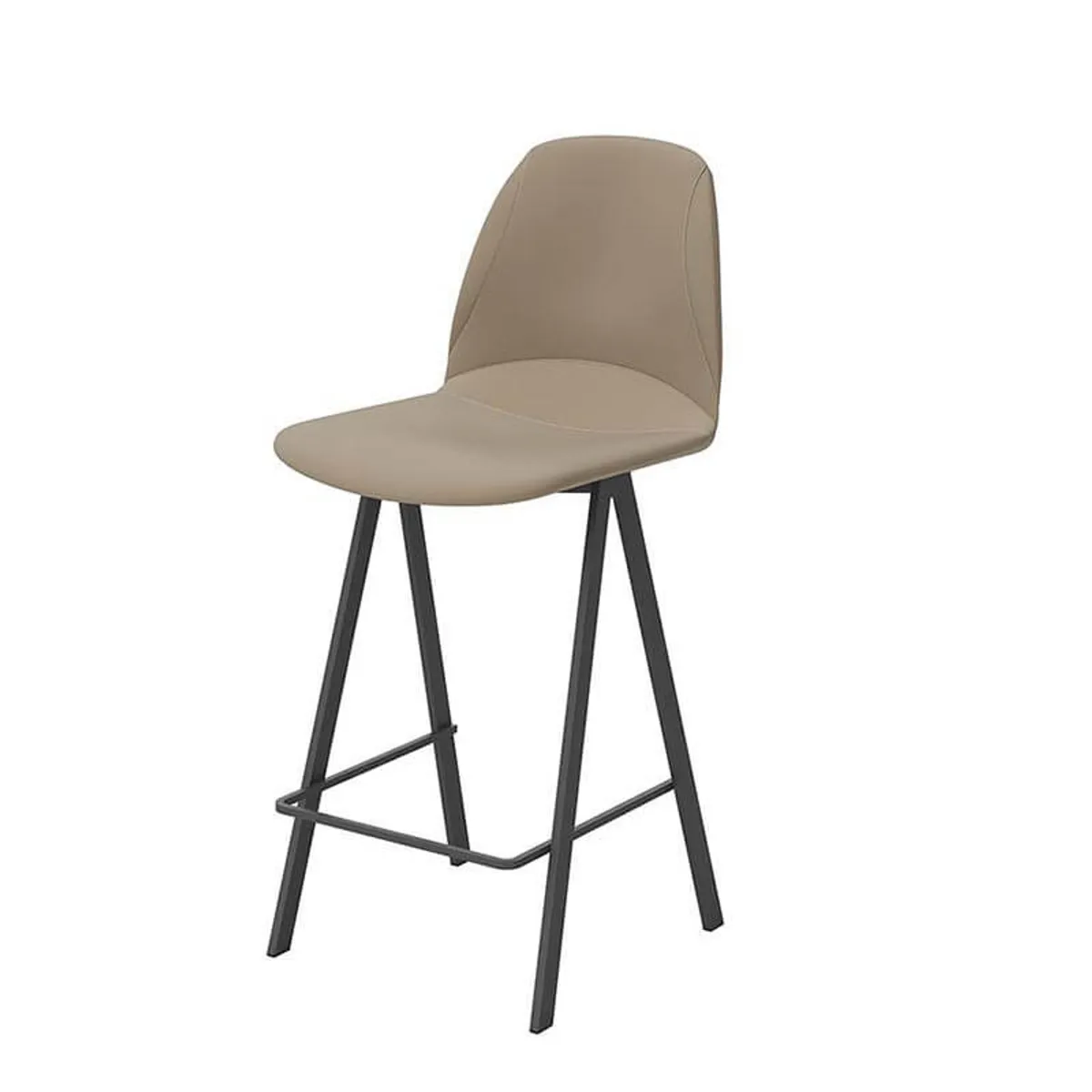 Ona - Tabouret moderne rembourré en simili hauteur snack — vue 4
