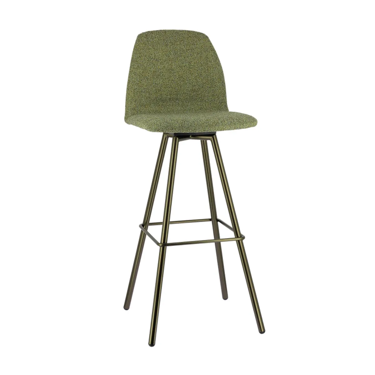 Osaka - Tabouret de bar moderne en tissu et pieds en métal